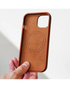 Mobilize Magsafe Compatibel Premium Leather Case Telefoonhoesje Apple iPhone 15 Burned Cognac
