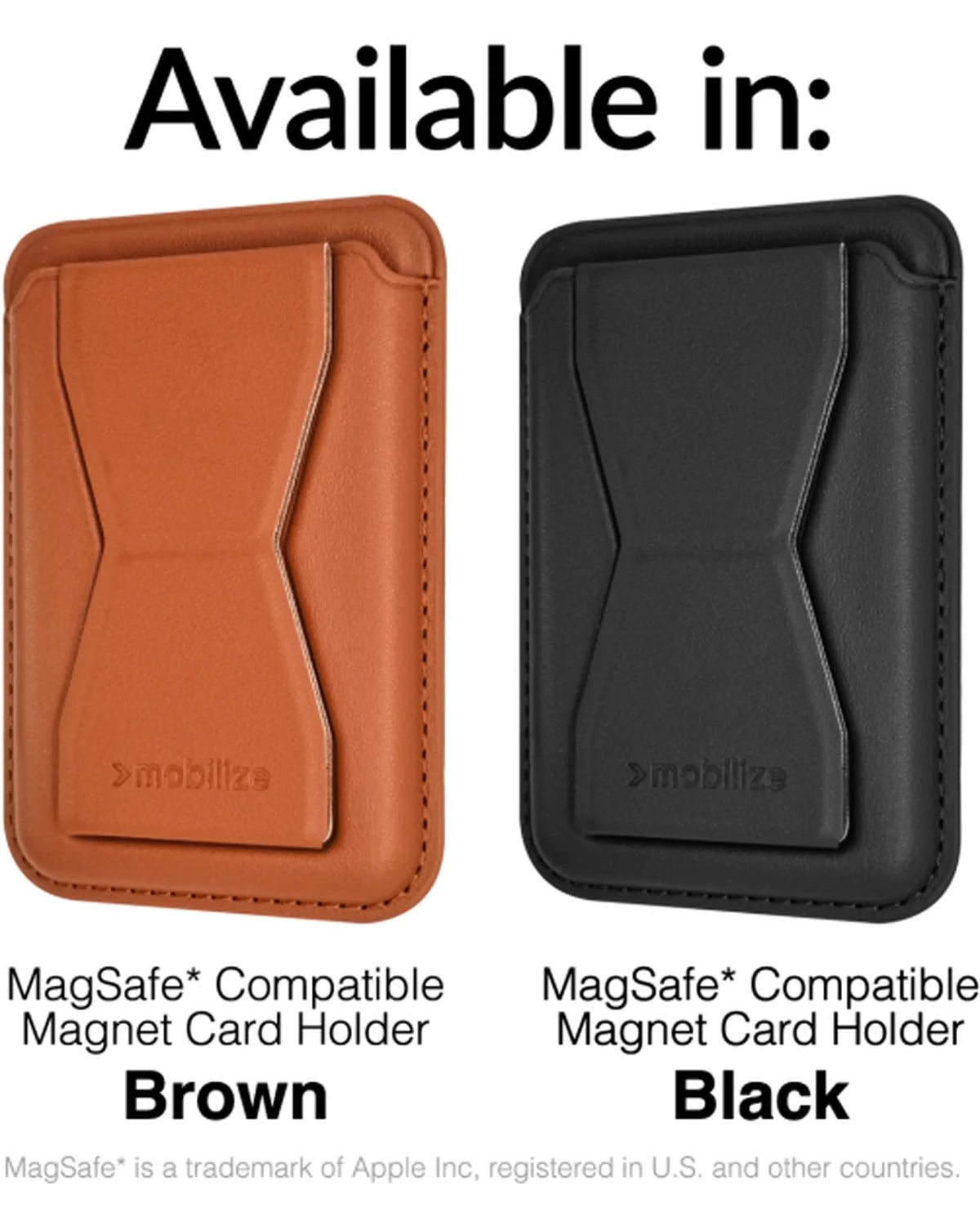 Mobilize MagSafe-compatibele magnetische kaarthouder – Bruin