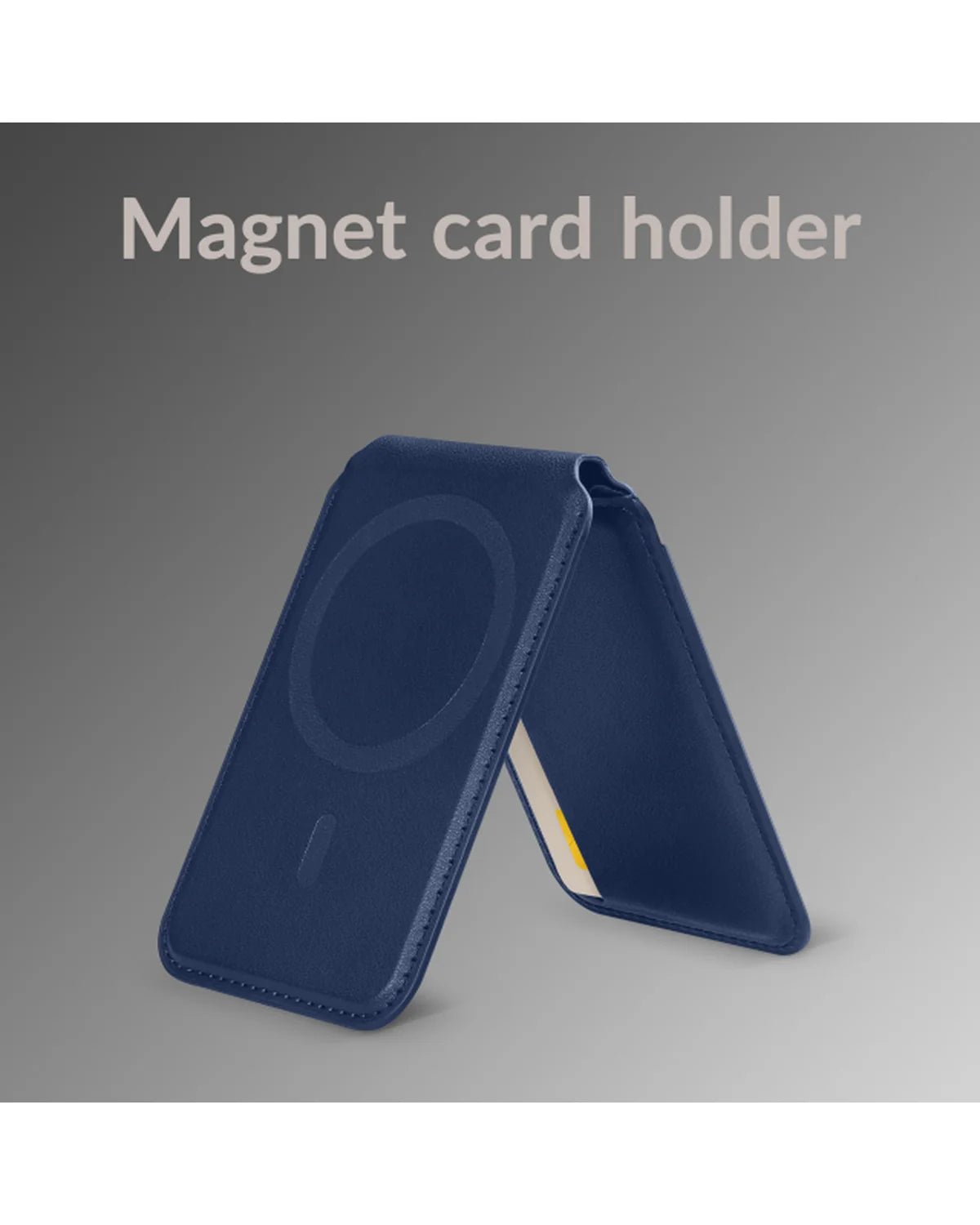 Mobilize MagSafe-compatibele magnetische kaarthouder met standaardfunctie – Blauw