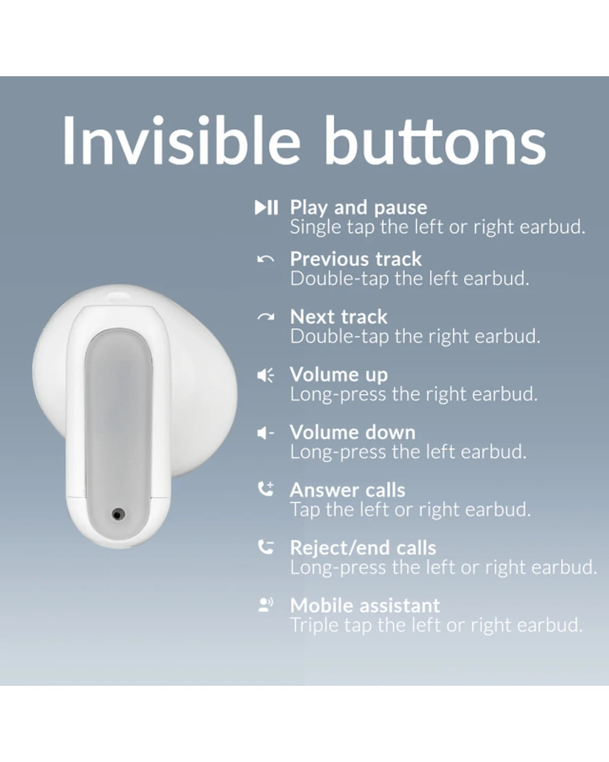 Mobilize Mini Bluetooth TWS Draadloze Oordopjes – Wit