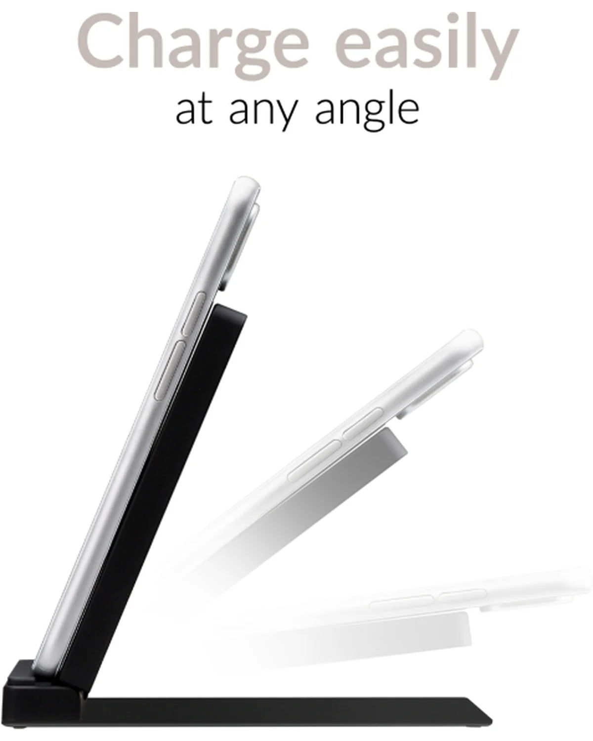 Mobilize Opvouwbare Draadloze Snellader 5W/7.5W/10W/15W – PU Leer – Zwart