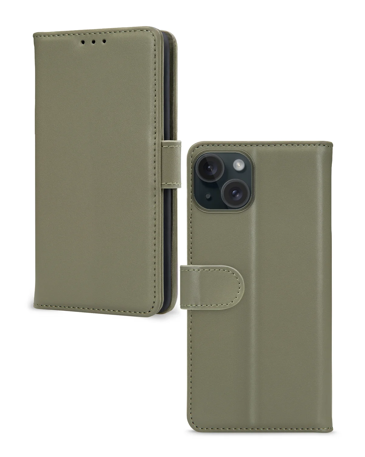 Mobilize Premium Gelly Wallet Book Case Telefoonhoesje Apple iPhone 15 Groen