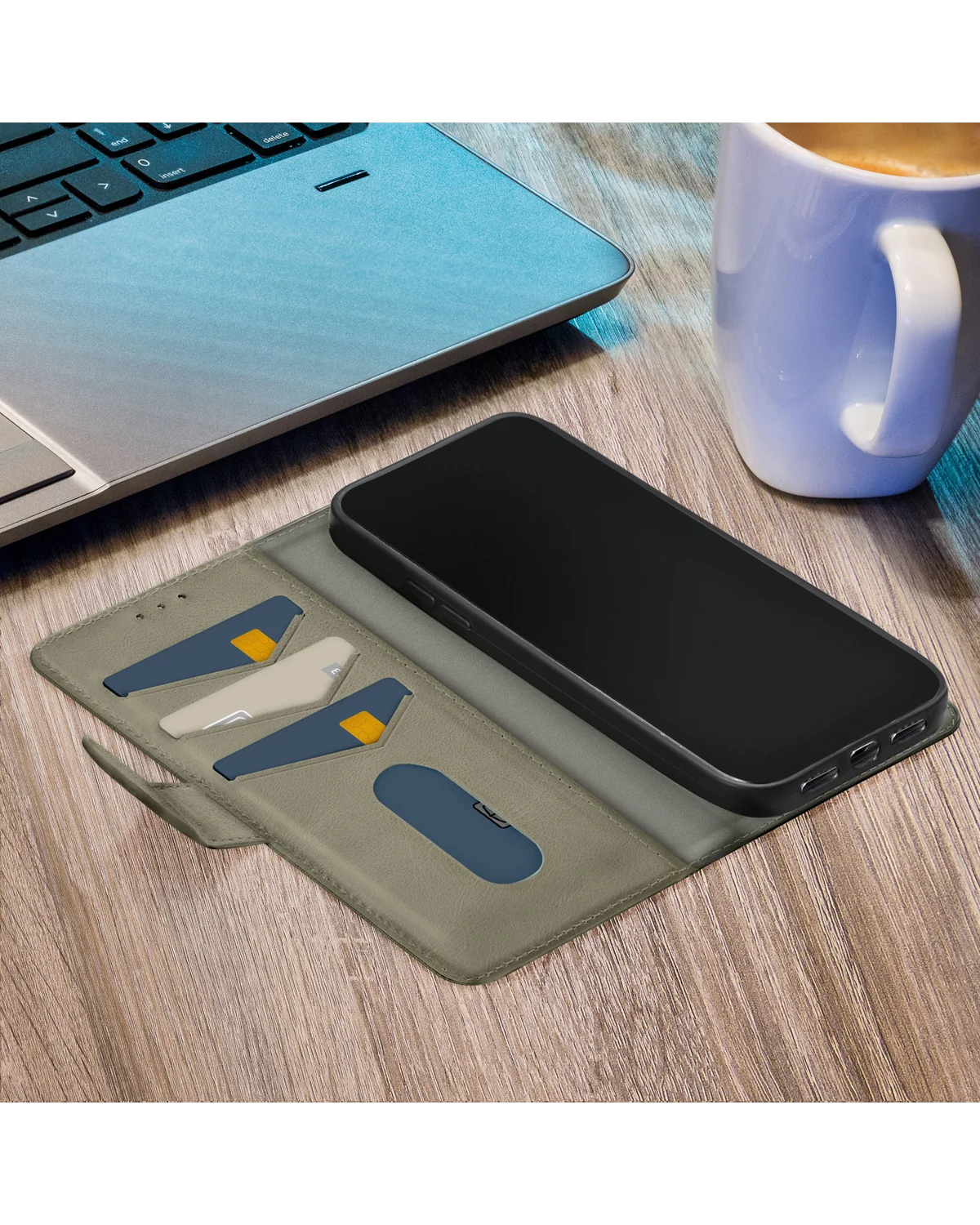 Mobilize Premium Gelly Wallet Book Case Telefoonhoesje Apple iPhone 15 Groen