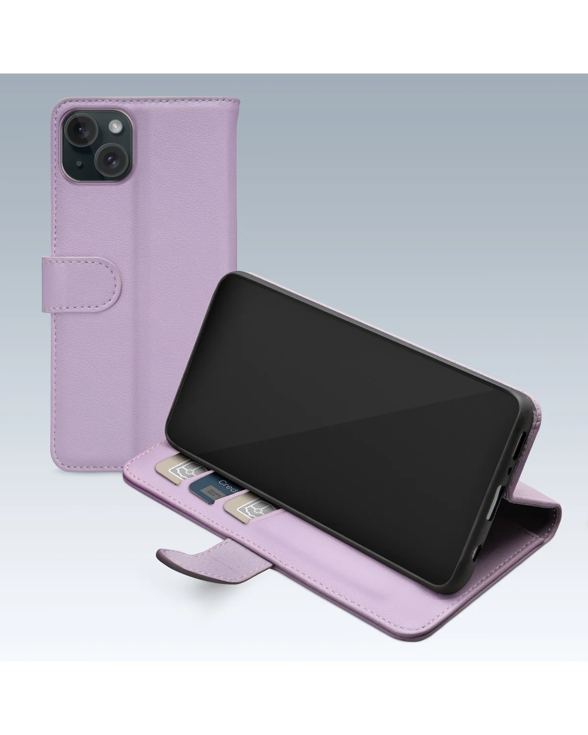 Mobilize Premium Gelly Wallet Book Case Telefoonhoesje Apple iPhone 15 Plus Paars