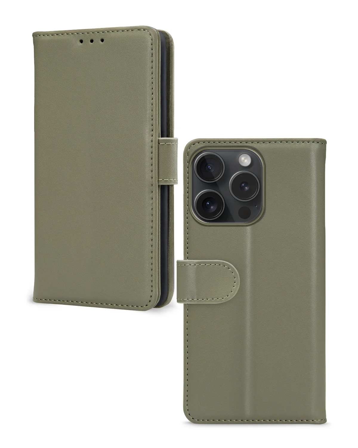 Mobilize Premium Gelly Wallet Book Case Telefoonhoesje Apple iPhone 15 Pro Groen