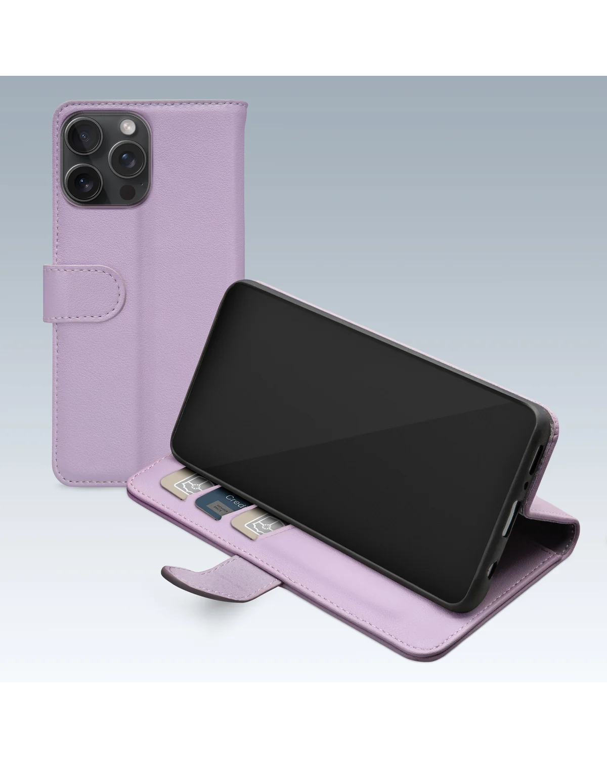 Mobilize Premium Gelly Wallet Book Case Telefoonhoesje Apple iPhone 15 Pro Max Paars