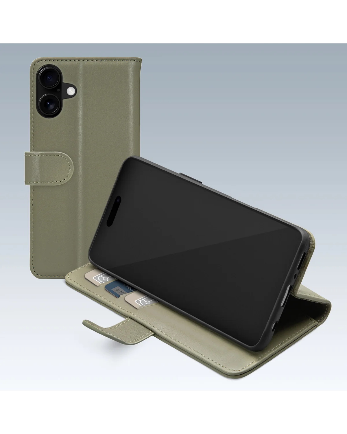 Mobilize Premium Gelly Wallet Book Case Telefoonhoesje Apple iPhone 16 Plus Groen