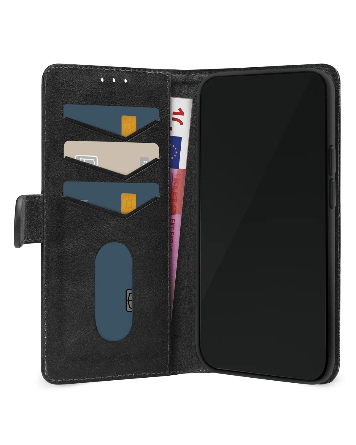 Mobilize Premium Gelly Wallet Book Case Telefoonhoesje Apple iPhone 16 Pro Max Zwart