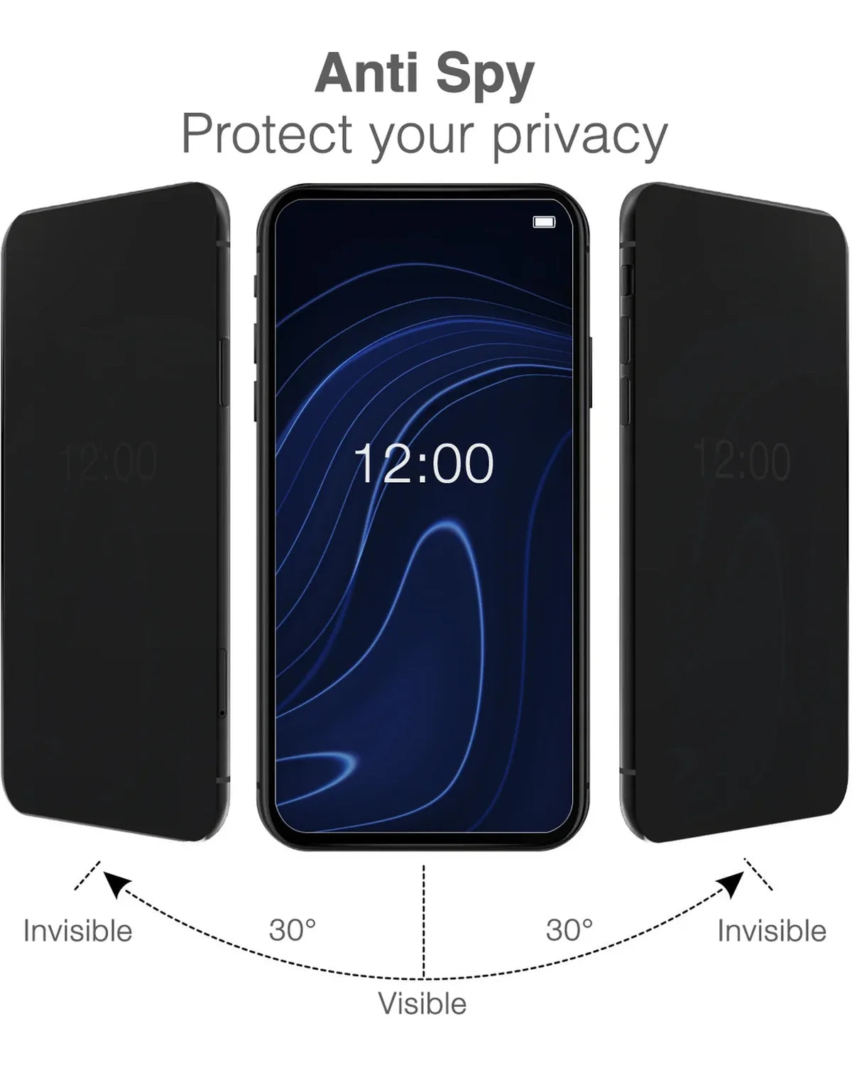 Mobilize Privacy Glass Screenprotector Black Frame Apple iPhone 15 Pro