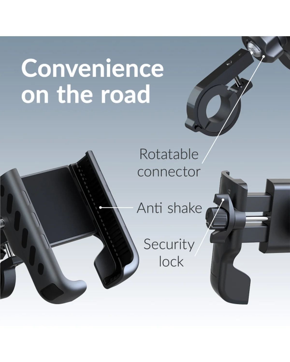 Mobilize Quick Lock Telefoonhouder voor Fiets – Zwart