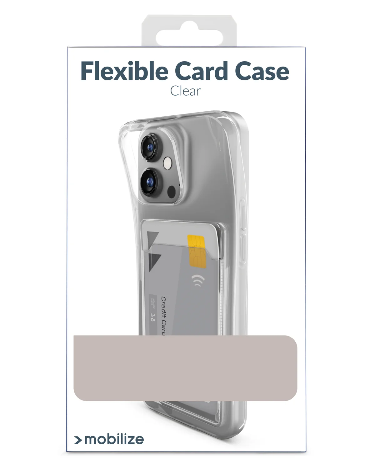 Mobilize Rubber Gelly Card Case Telefoonhoesje Apple iPhone 15 Plus Transparant