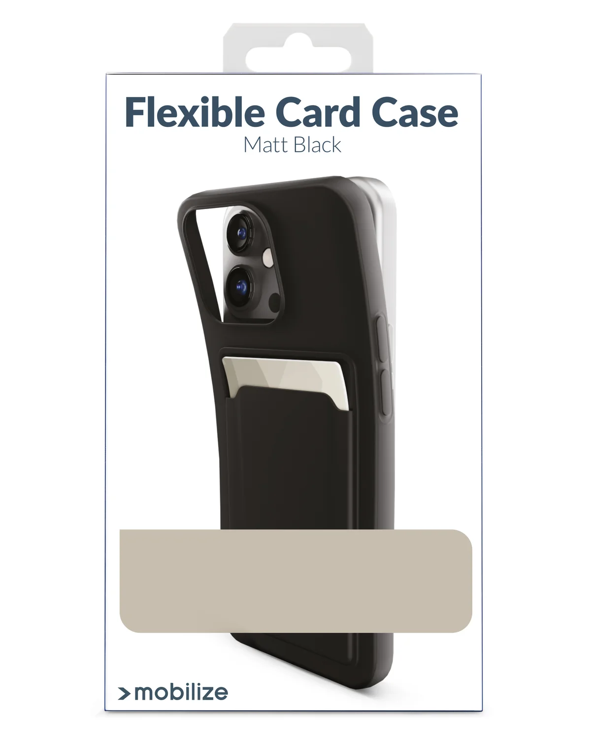 Mobilize Rubber Gelly Card Case Telefoonhoesje Apple iPhone 16 Pro Max Mat Zwart