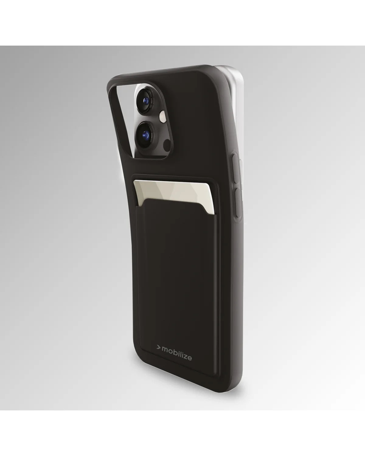 Mobilize Rubber Gelly Card Hoesje (Case) – Apple iPhone 17 Pro Max – Mat Zwart