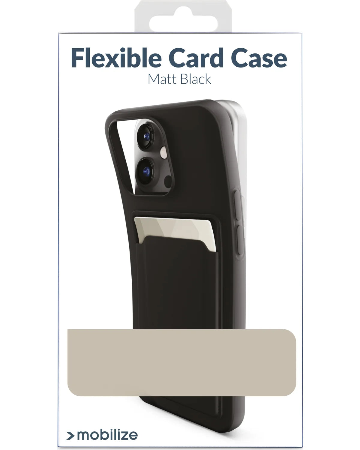 Mobilize Rubber Gelly Card Hoesje (Case) – Apple iPhone 17 Pro Max – Mat Zwart