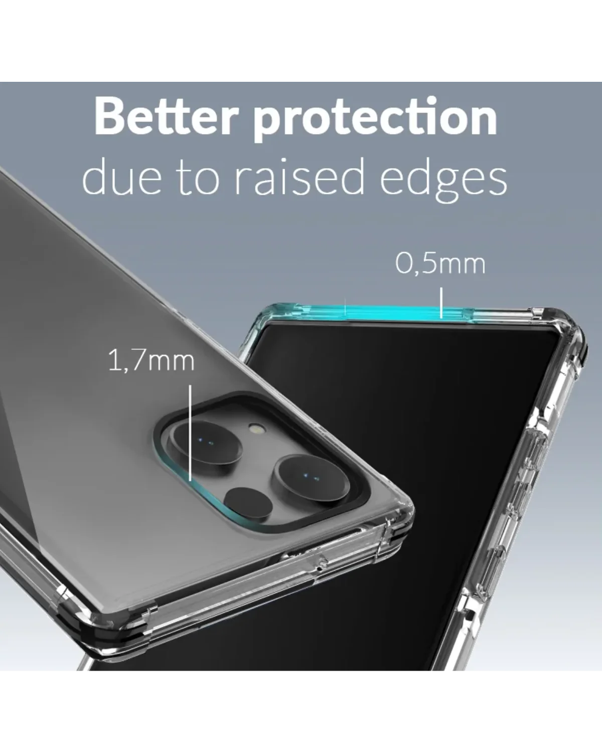 Mobilize Shatterproof Case Telefoonhoesje Apple iPhone 15 Pro Max Transparant Zwart