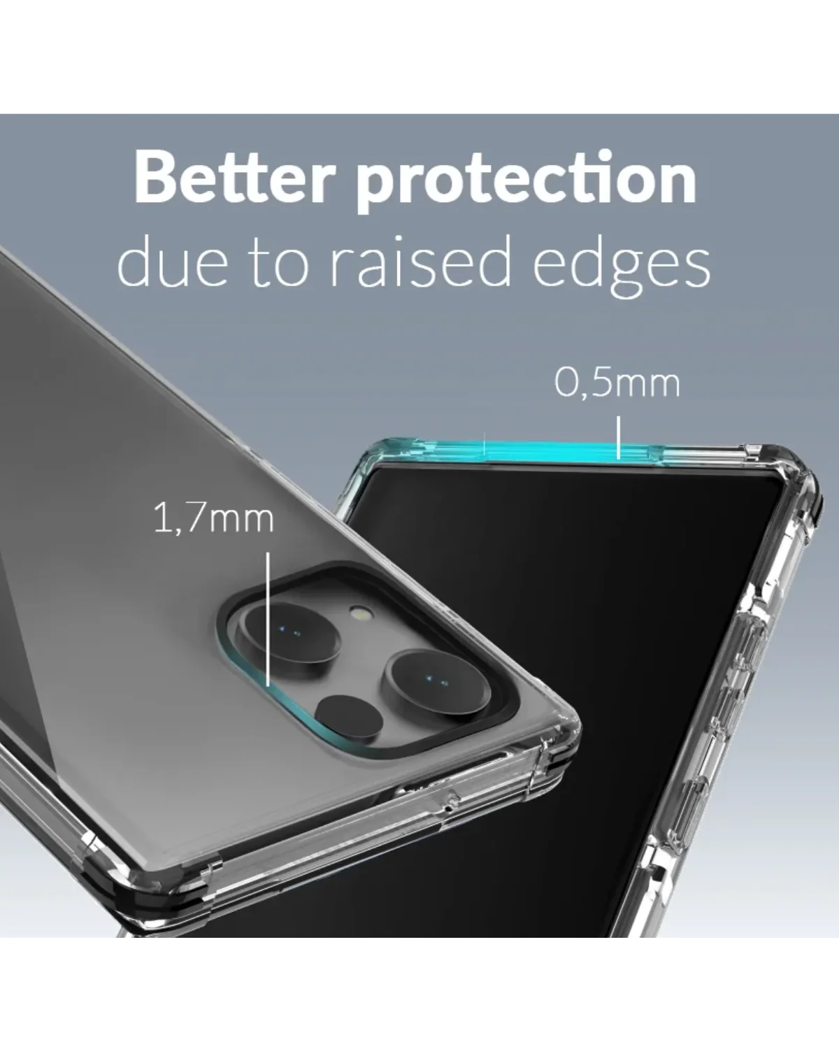 Mobilize Shatterproof Case Telefoonhoesje Apple iPhone 15 Pro Transparant Zwart