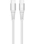 Mobilize Sterk Nylon USB-C naar USB-C Kabel 20cm – 100W – Wit