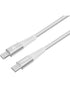 Mobilize Sterk Nylon USB-C naar USB-C Kabel 20cm – 100W – Wit