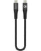 Mobilize Sterk Nylon USB-C naar USB-C Kabel 20cm – 100W – Zwart
