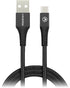 Mobilize Sterk Nylon USB naar USB-C Kabel 1m – 15W – Zwart