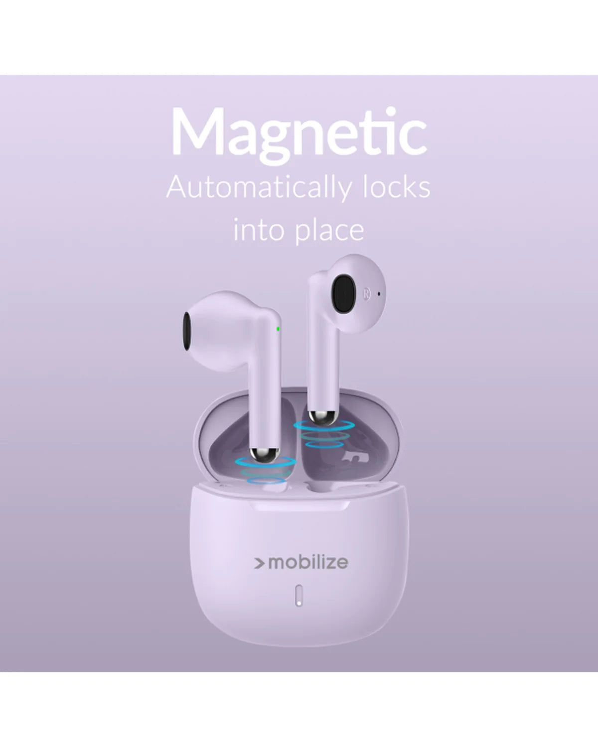 Mobilize TWS Draadloze Oordopjes – Pastel Paars