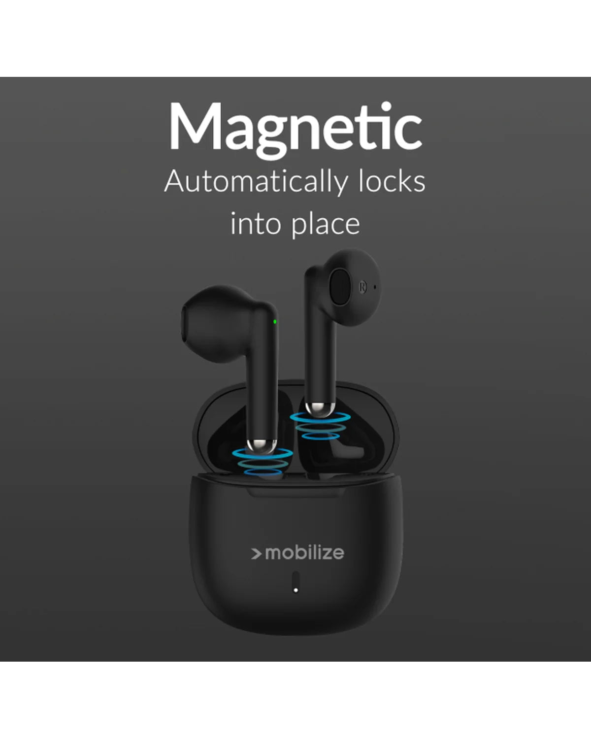 Mobilize TWS Draadloze Oordopjes – Zwart