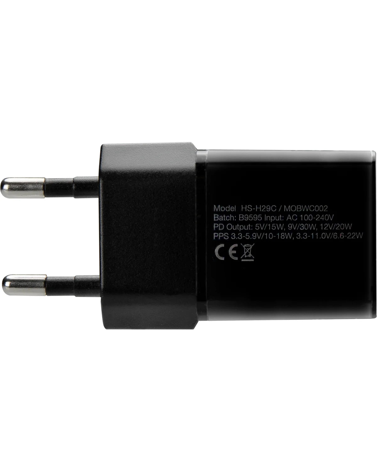 Mobilize USB-C GaN Snellader 30W PD/PPS – Zwart