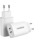 Mobilize Wandlader 2x USB-C GaN 45W – PD/PPS – Wit