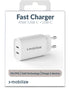 Mobilize Wandlader 2x USB-C GaN 45W – PD/PPS – Wit