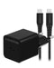 Mobilize Wandlader USB-C GaN 30W – PD/PPS + USB-C Nylon Kabel 1.2m – Zwart