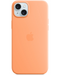 MT173ZM/A Apple Siliconen Case Telefoonhoesje MagSafe iPhone 15 Plus Sorbet Oranje