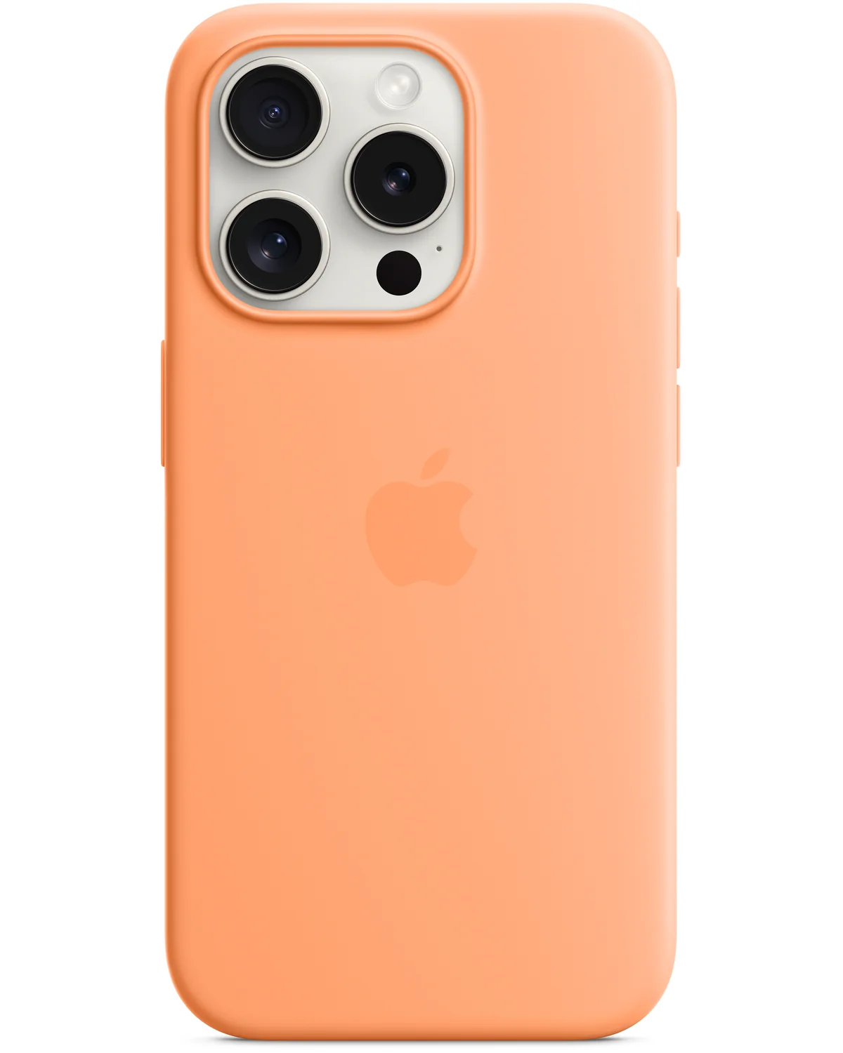 MT1H3ZM/A Apple Siliconen Case Telefoonhoesje MagSafe iPhone 15 Pro Sorbet Oranje