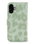 My Style Flex Wallet Telefoonhoesje Apple iPhone 16 Groen Leopard