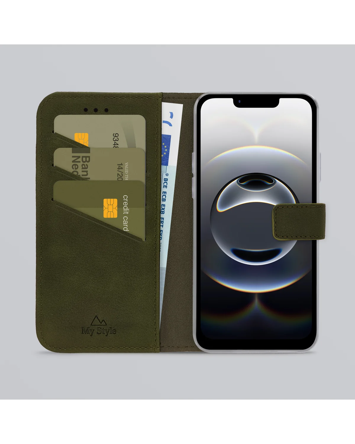 My Style Flex Wallet Case Telefoonhoesje Apple iPhone 16e Bosgroen