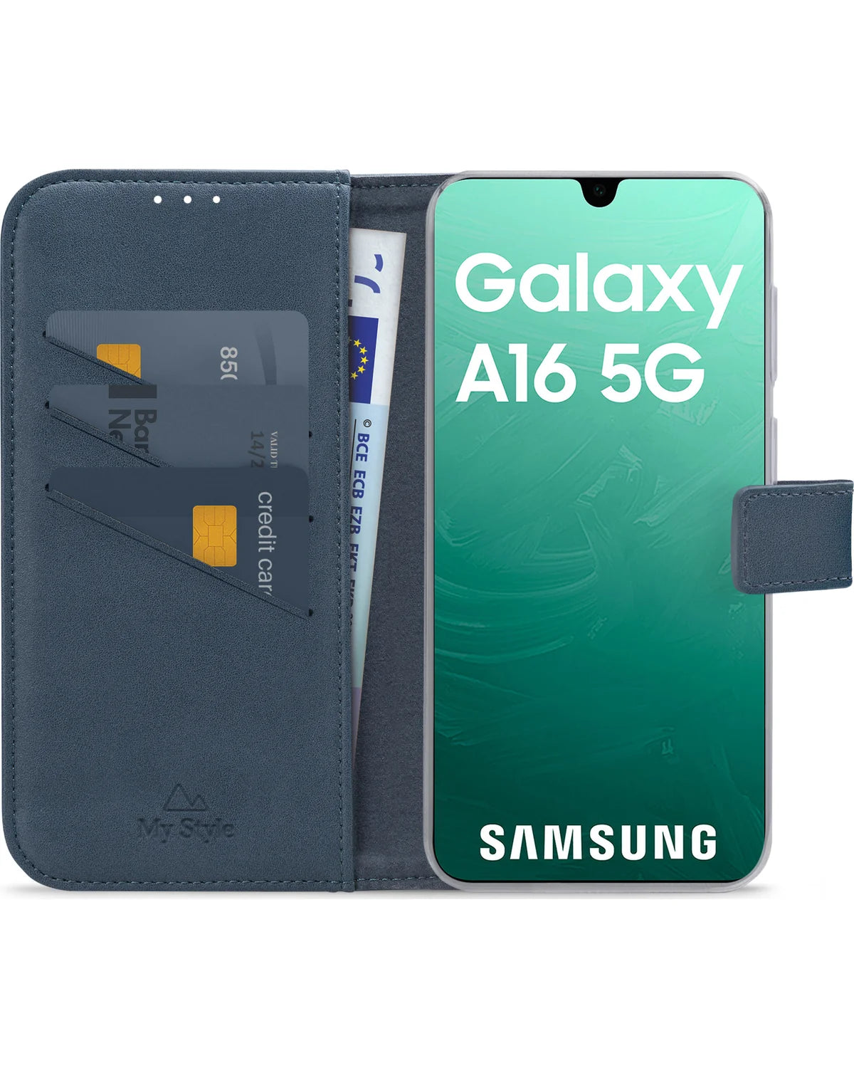 My Style Flex Wallet Hoesje – Samsung Galaxy A16 4G/5G – Ocean Blue