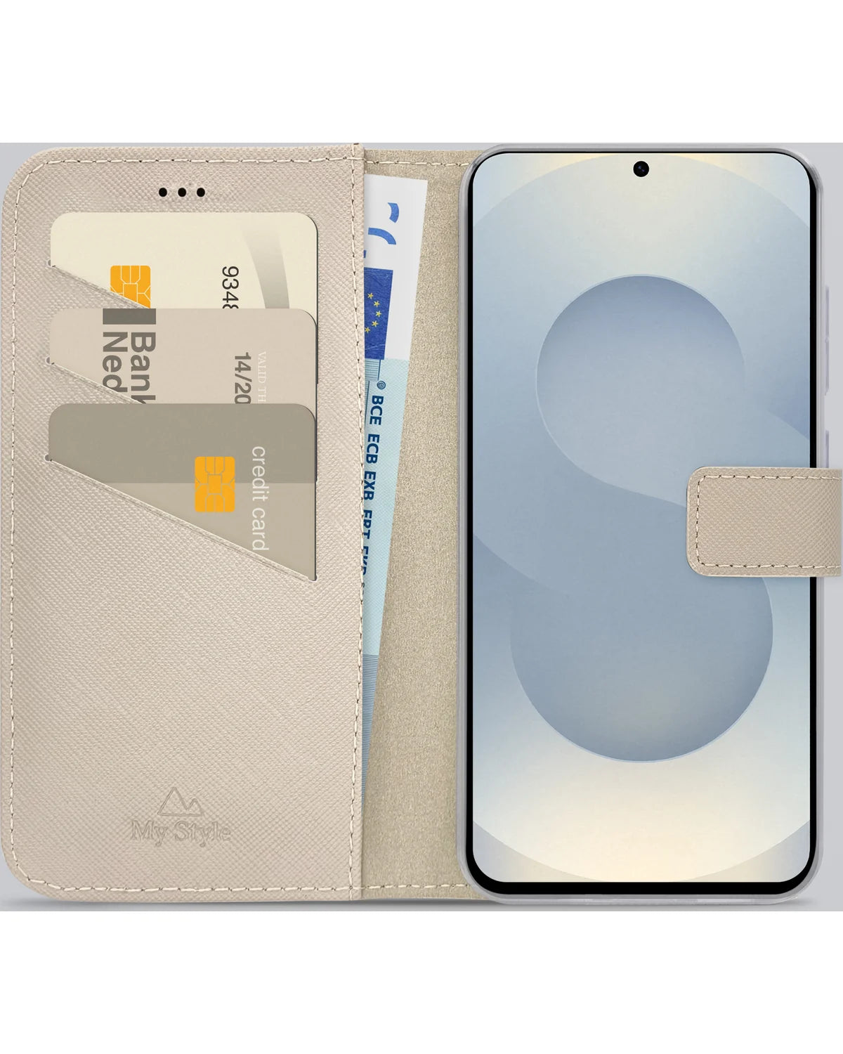 My Style Flex Wallet Hoesje – Samsung Galaxy S25 Plus 5G – Warm Taupe