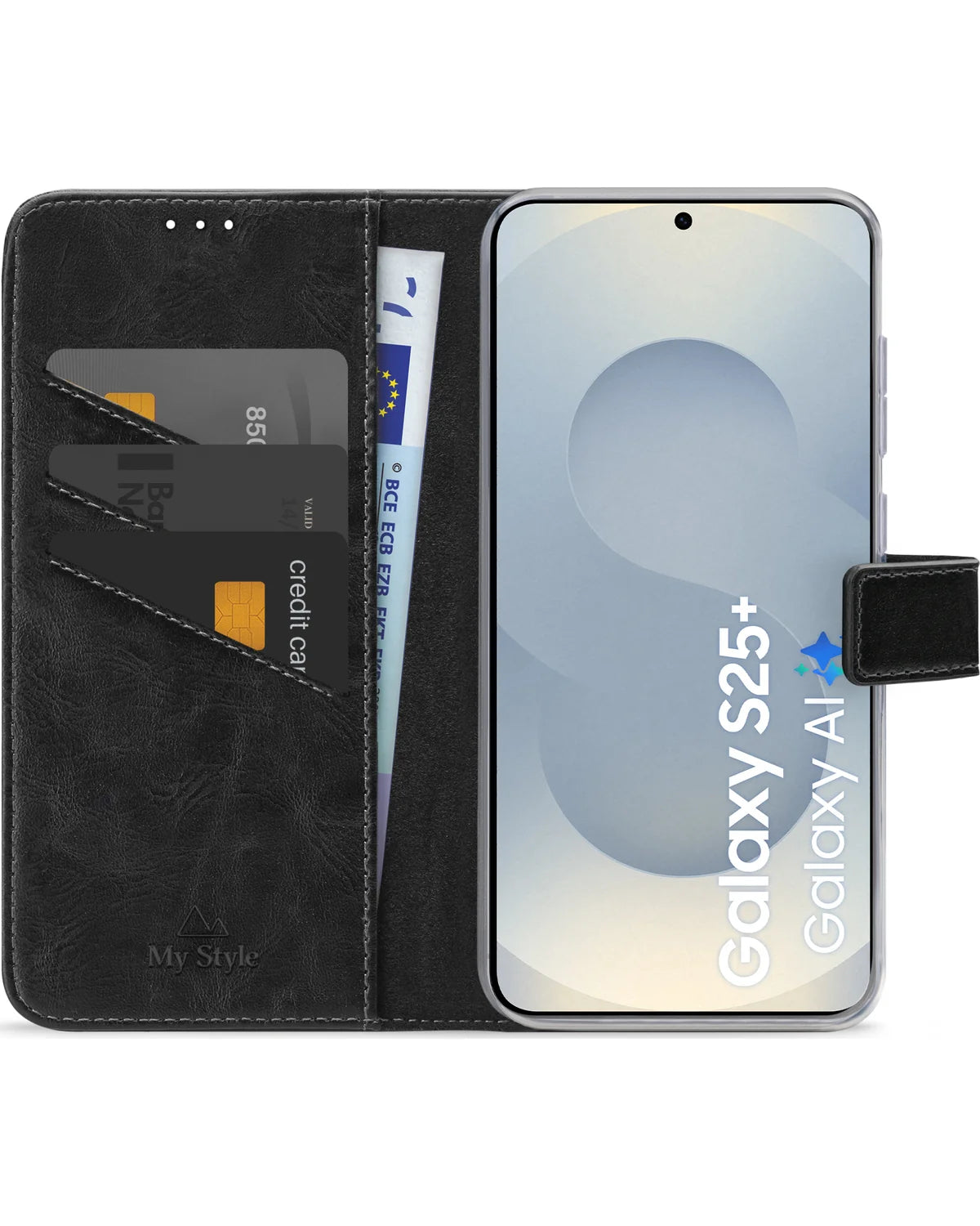 My Style Flex Wallet Hoesje – Samsung Galaxy S25 Plus 5G – Zwart