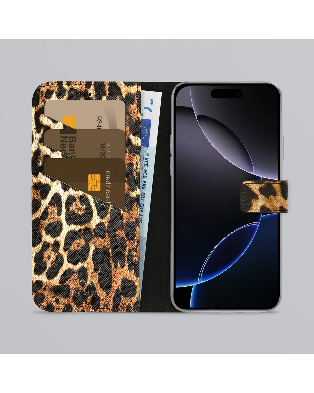 My Style Flex Wallet Telefoonhoesje Apple iPhone 16 Pro Max Wild Leopard