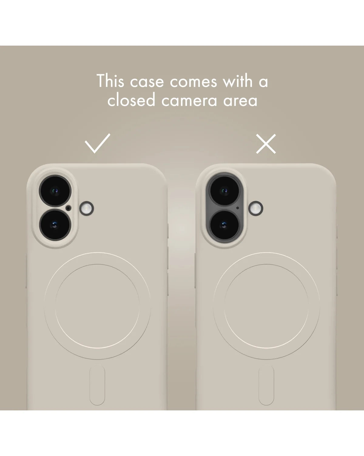 My Style MagSafe Compatibel Protective Flex Hoesje (Case) – Apple iPhone 17 – Antique White