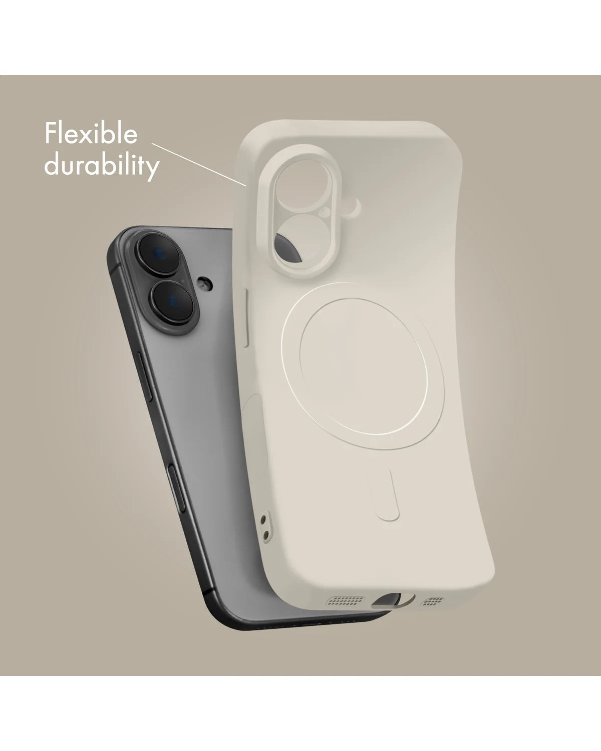 My Style MagSafe Compatibel Protective Flex Hoesje – Samsung Galaxy S25 Fe 5G – Antique White