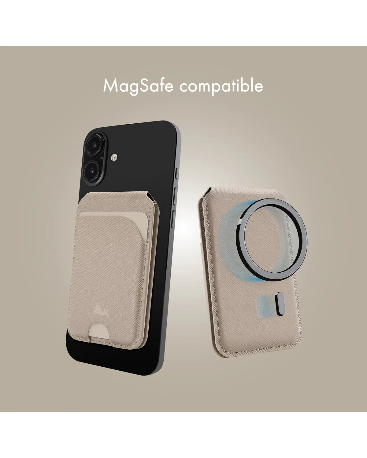 My Style MagSafe Compatibele Magnetische Kaarthouder met Standfunctie – Warm Grey
