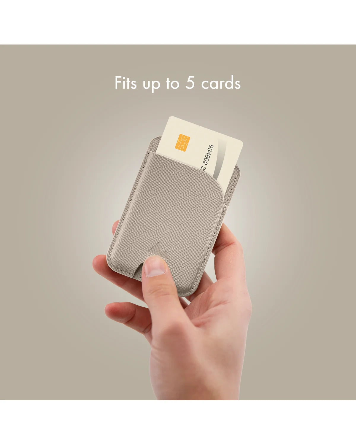 My Style MagSafe Compatibele Magnetische Kaarthouder met Standfunctie – Warm Grey