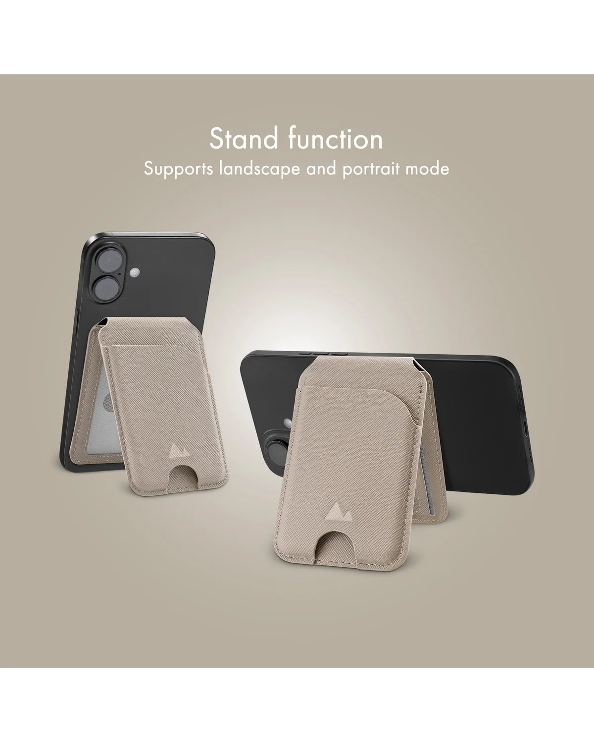 My Style MagSafe Compatibele Magnetische Kaarthouder met Standfunctie – Warm Grey