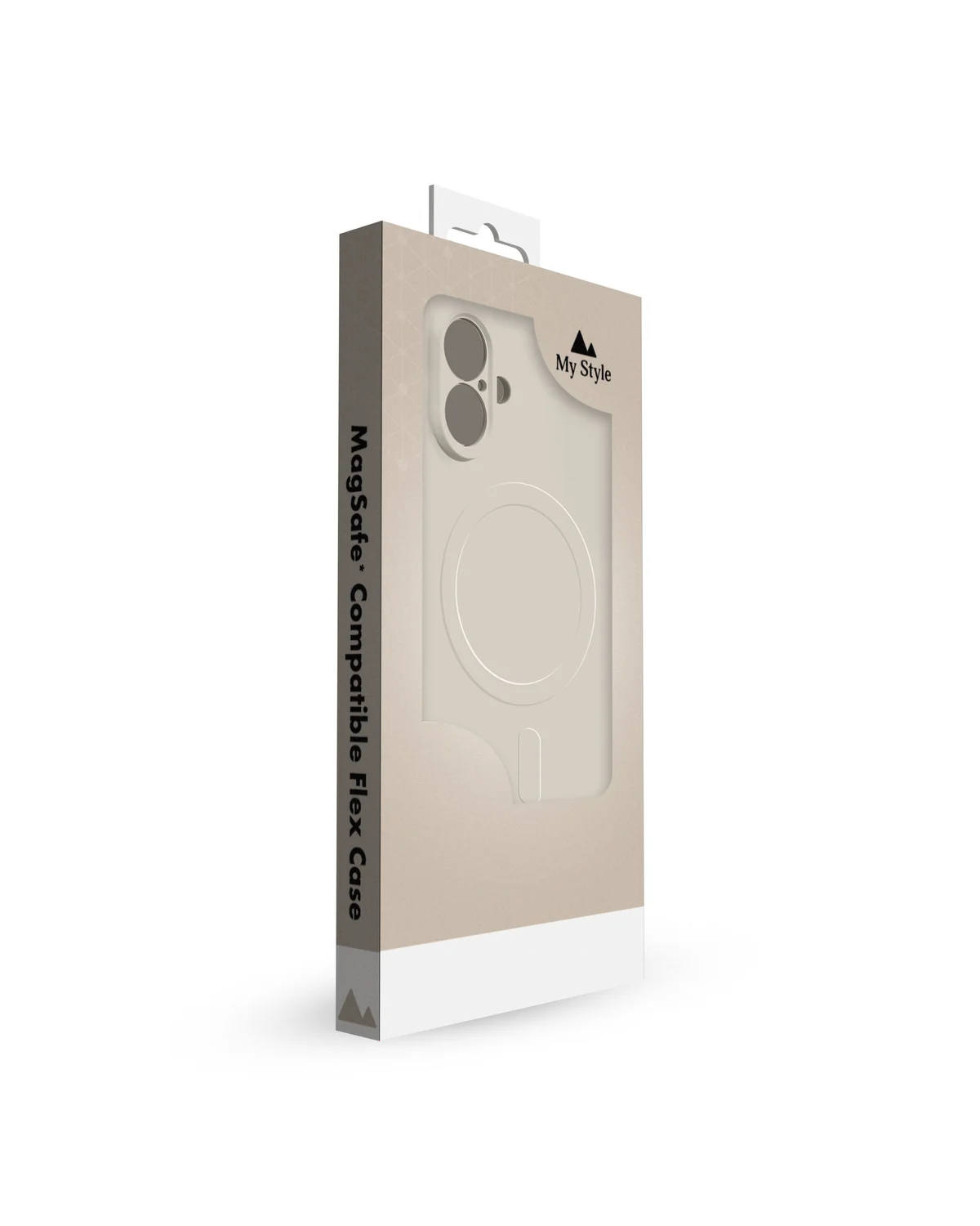 My Style Protective Flex Magsafe Compatibel  Case Telefoonhoesje Apple iPhone 16 Gebroken Wit