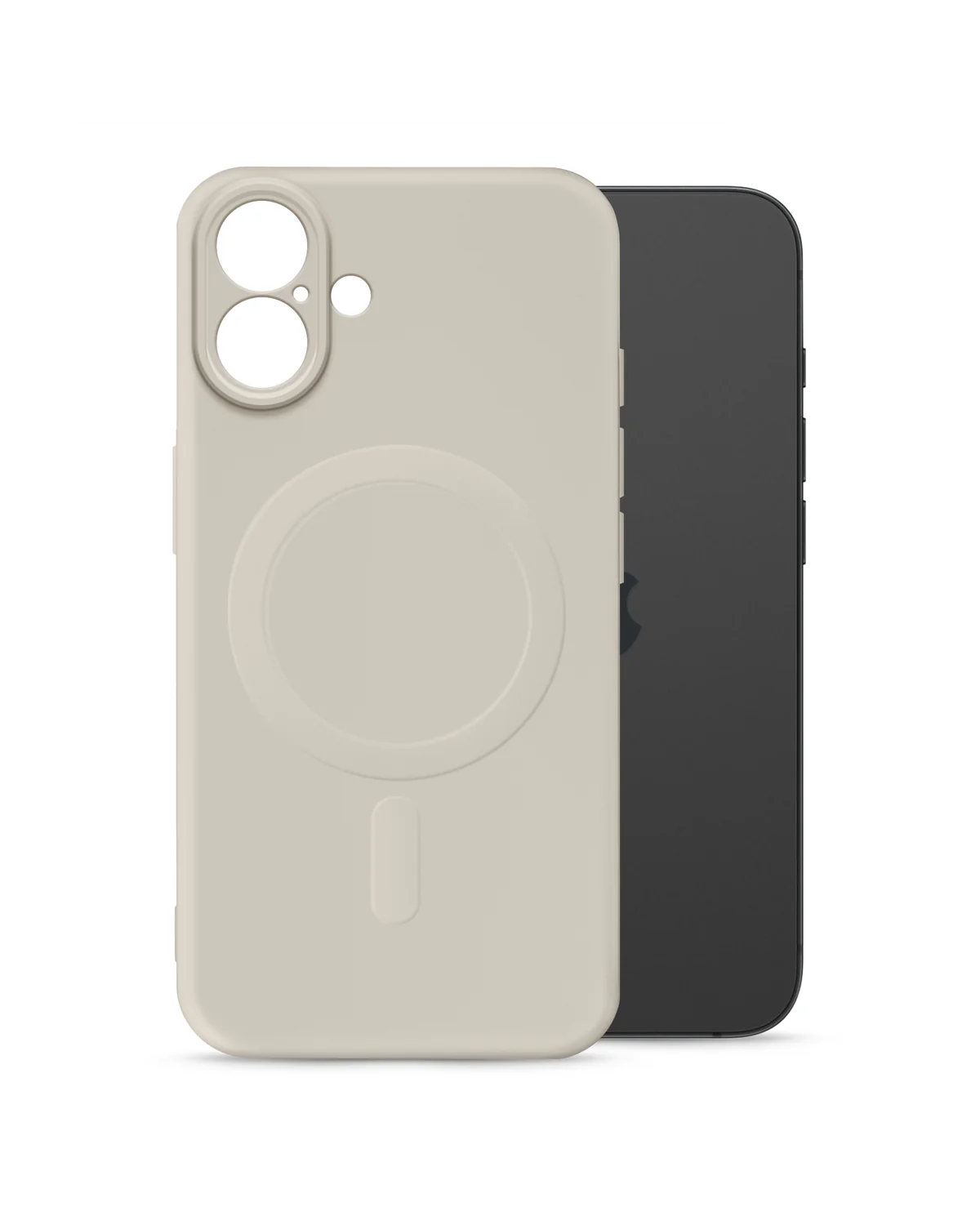 My Style Protective Flex Magsafe Compatibel  Case Telefoonhoesje Apple iPhone 16 Plus Gebroken Wit