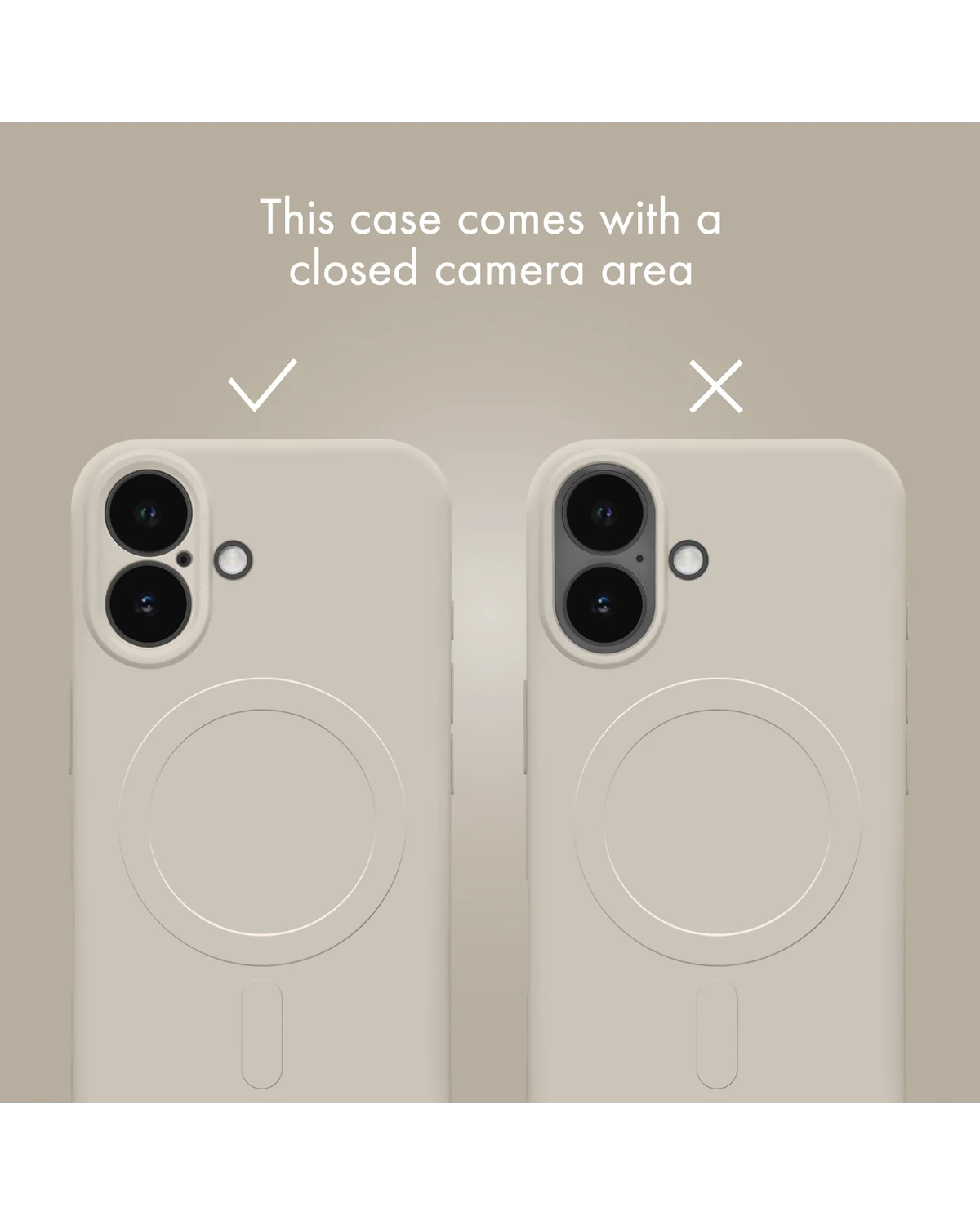 My Style Protective Flex Magsafe Compatibel  Case Telefoonhoesje Apple iPhone 16 Plus Gebroken Wit