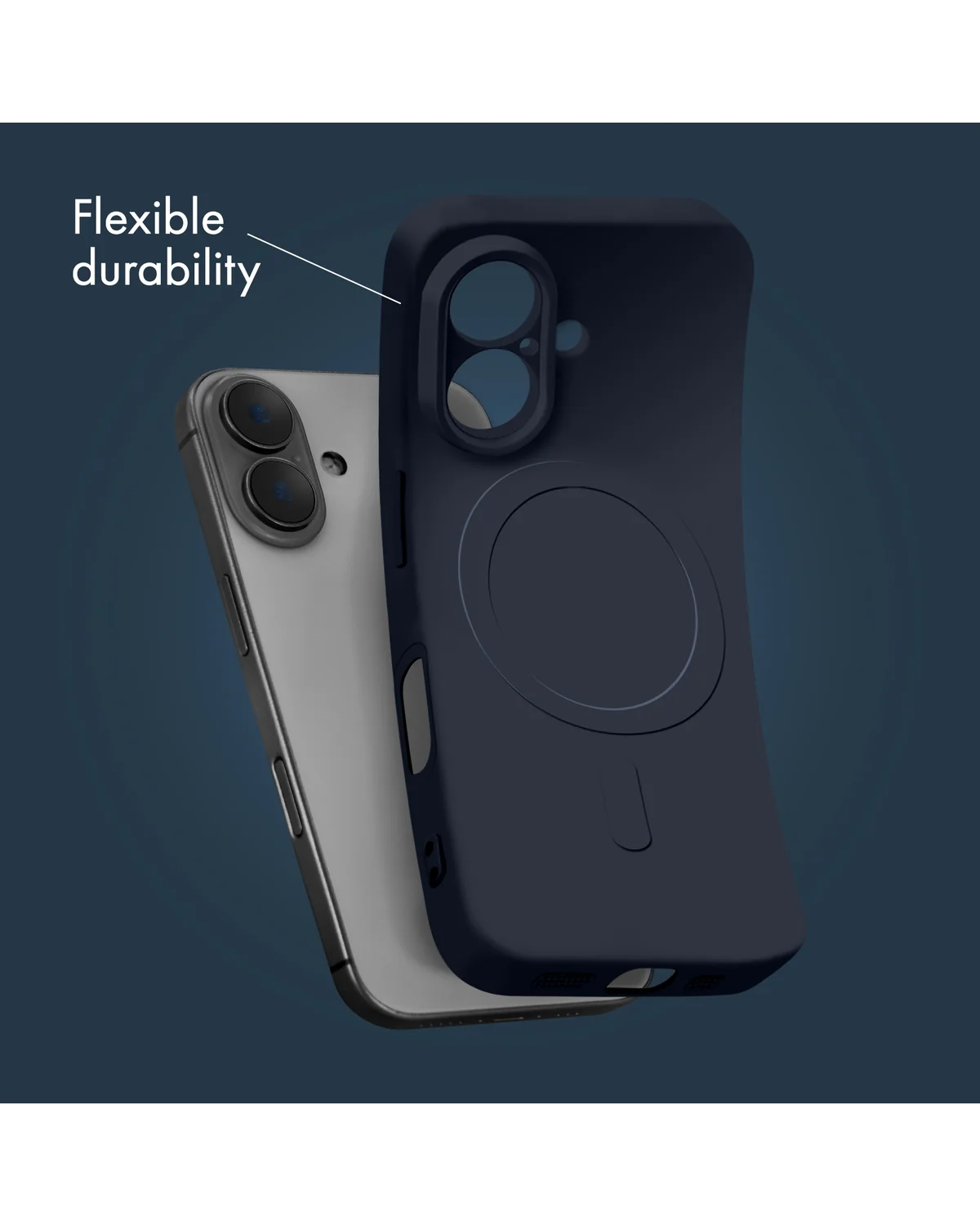 My Style Protective Flex Magsafe Compatibel  Case Telefoonhoesje Apple iPhone 16 Plus Middernachtblauw