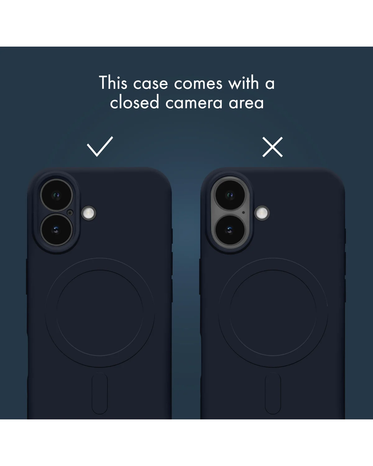 My Style Protective Flex Magsafe Compatibel  Case Telefoonhoesje Apple iPhone 16 Plus Middernachtblauw