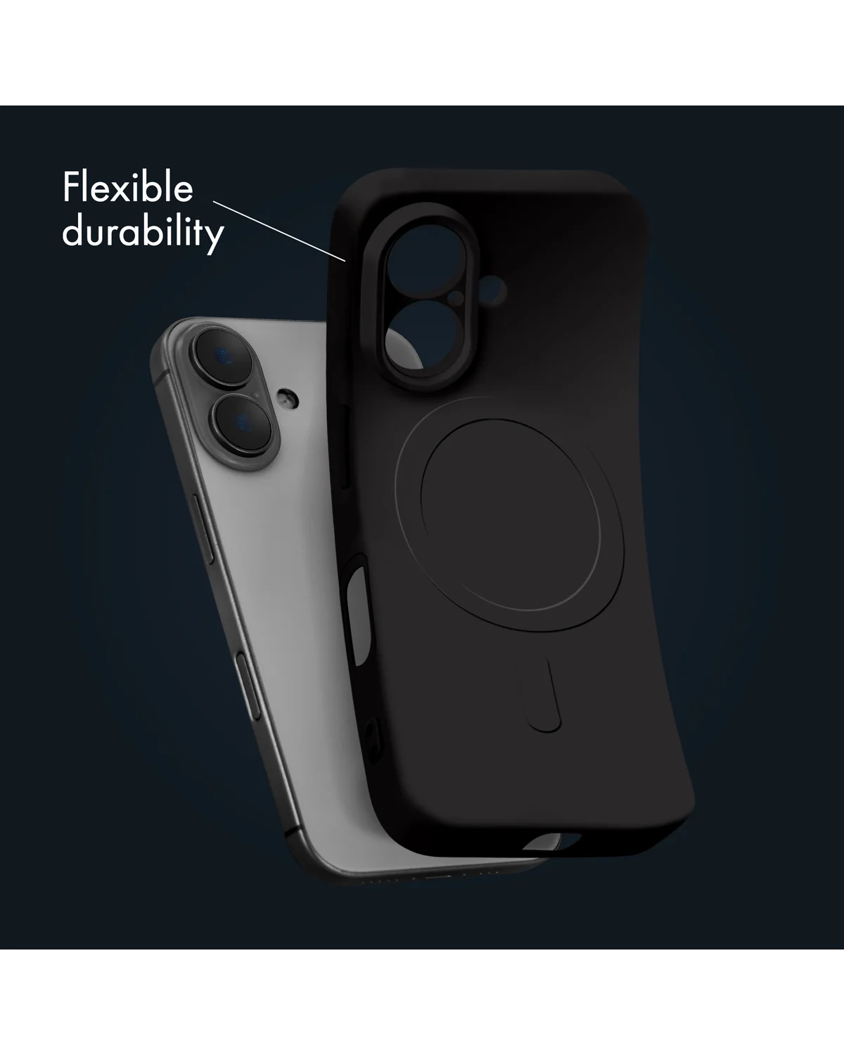 My Style Protective Flex Magsafe Compatibel  Case Telefoonhoesje Apple iPhone 16 Pro Zwart