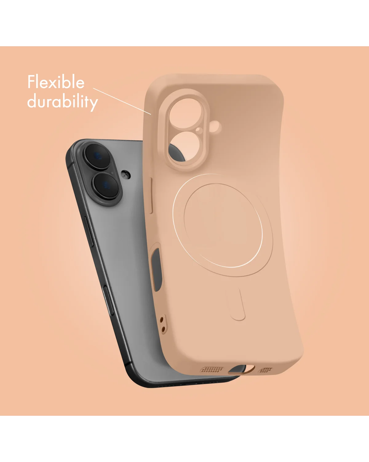 My Style Protective Flex Magsafe Compatibel  Case Telefoonhoesje Apple iPhone 16 Soft Roze